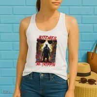 Bitches Be Trippin Horror Character Halloween Women's Tank Top thumb 2