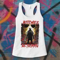 Bitches Be Trippin Horror Character Halloween Women's Tank Top thumb 3
