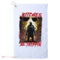 Bitches Be Trippin Horror Character Halloween Golf Towel thumb 0