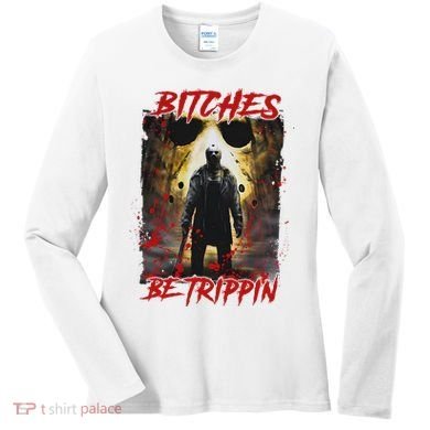 Bitches Be Trippin Horror Character Halloween Women's Long Sleeve Shirt