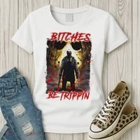Bitches Be Trippin Horror Character Halloween Women's T-Shirt thumb 3
