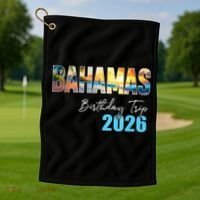 Bahamas Birthday Trip 2026 Golf Towel thumb 1