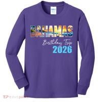 Bahamas Birthday Trip 2026 Kids Long Sleeve Shirt thumb 0
