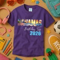 Bahamas Birthday Trip 2026 Kids T-Shirt thumb 3