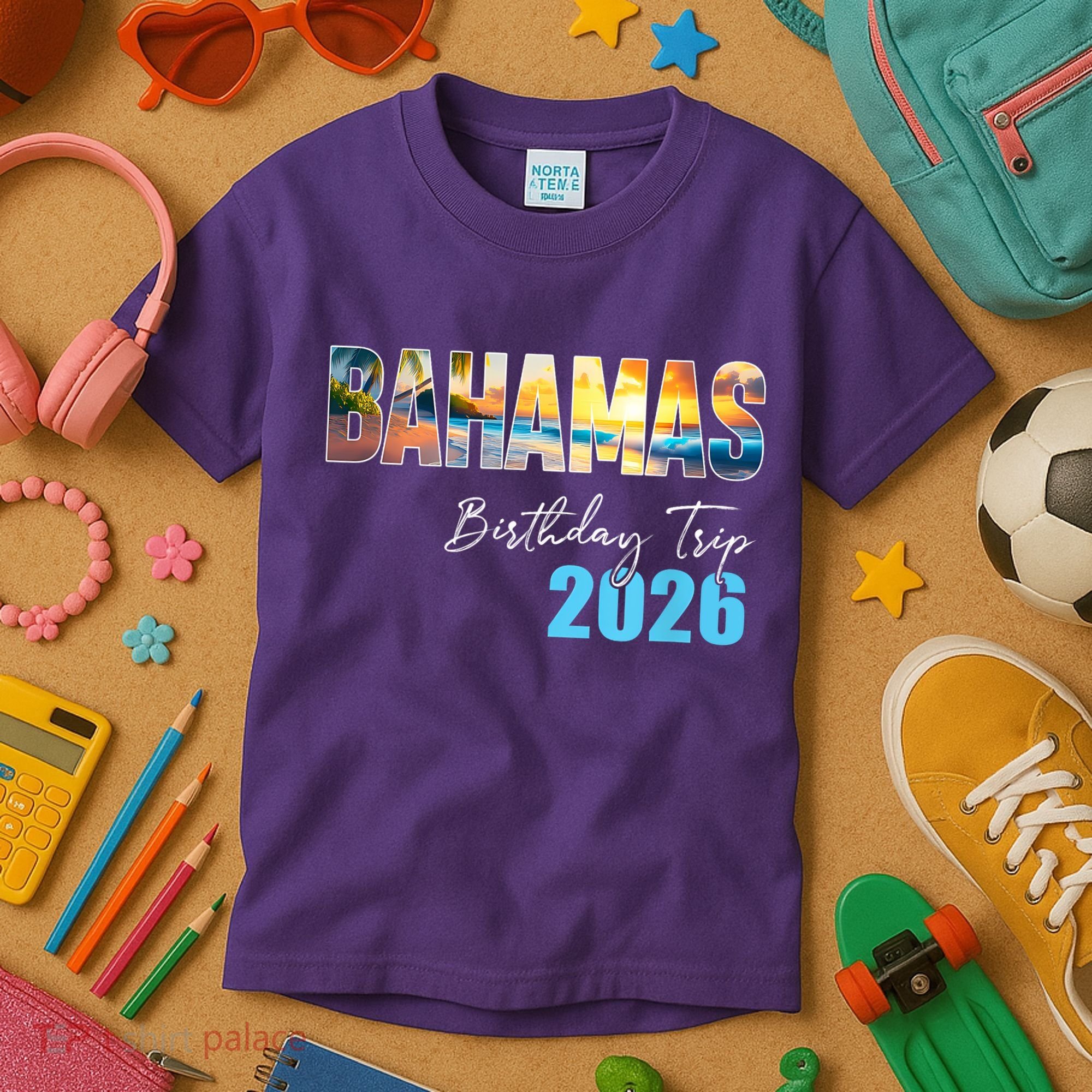 Bahamas Birthday Trip 2026 Kids T-Shirt