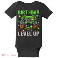 Birthday Boy Time To Level Up Video Game Birthday Gamer Boy Baby Bodysuit thumb 0