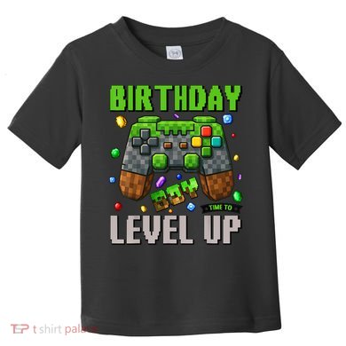 Birthday Boy Time To Level Up Video Game Birthday Gamer Boy Toddler T-Shirt