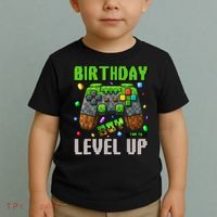 Birthday Boy Time To Level Up Video Game Birthday Gamer Boy Toddler T-Shirt thumb 2