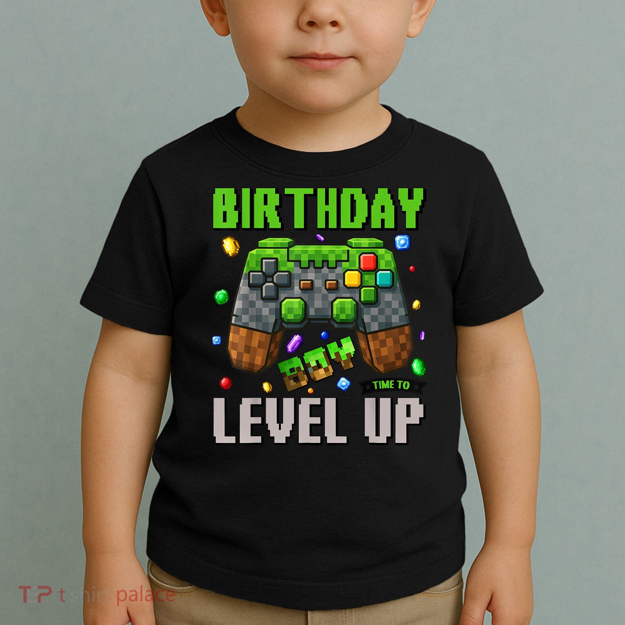 Birthday Boy Time To Level Up Video Game Birthday Gamer Boy Toddler T-Shirt