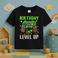 Birthday Boy Time To Level Up Video Game Birthday Gamer Boy Toddler T-Shirt thumb 3