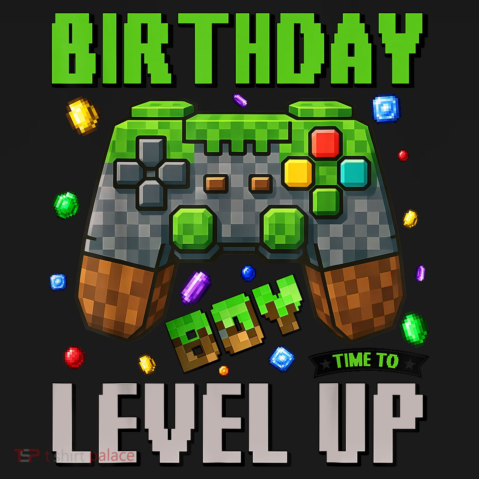 Birthday Boy Time To Level Up Video Game Birthday Gamer Boy Toddler T-Shirt