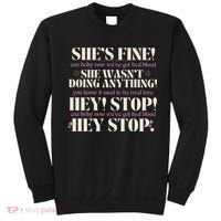 Bad Blood TS Yells At Security Guard Version Shes Fine Baby Now Sweatshirt thumb 0