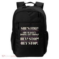 Bad Blood TS Yells At Security Guard Version Shes Fine Baby Now Backpack thumb 0