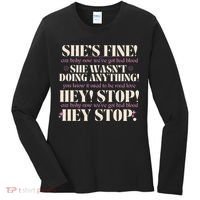 Bad Blood TS Yells At Security Guard Version Shes Fine Baby Now Women's Long Sleeve Shirt thumb 0