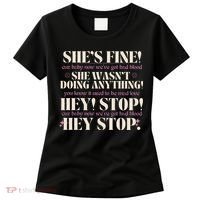 Bad Blood TS Yells At Security Guard Version Shes Fine Baby Now Women's T-Shirt thumb 0