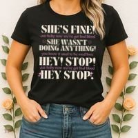 Bad Blood TS Yells At Security Guard Version Shes Fine Baby Now Women's T-Shirt thumb 2