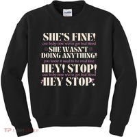 Bad Blood TS Yells At Security Guard Version Shes Fine Baby Now Kids Sweatshirt thumb 0