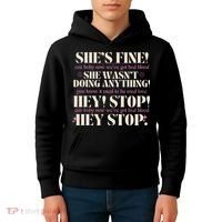 Bad Blood TS Yells At Security Guard Version Shes Fine Baby Now Kids Hoodie thumb 4