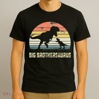Big Brothersaurus T Rex Dinosaur Big Brother Saurus Family T-Shirt thumb 3