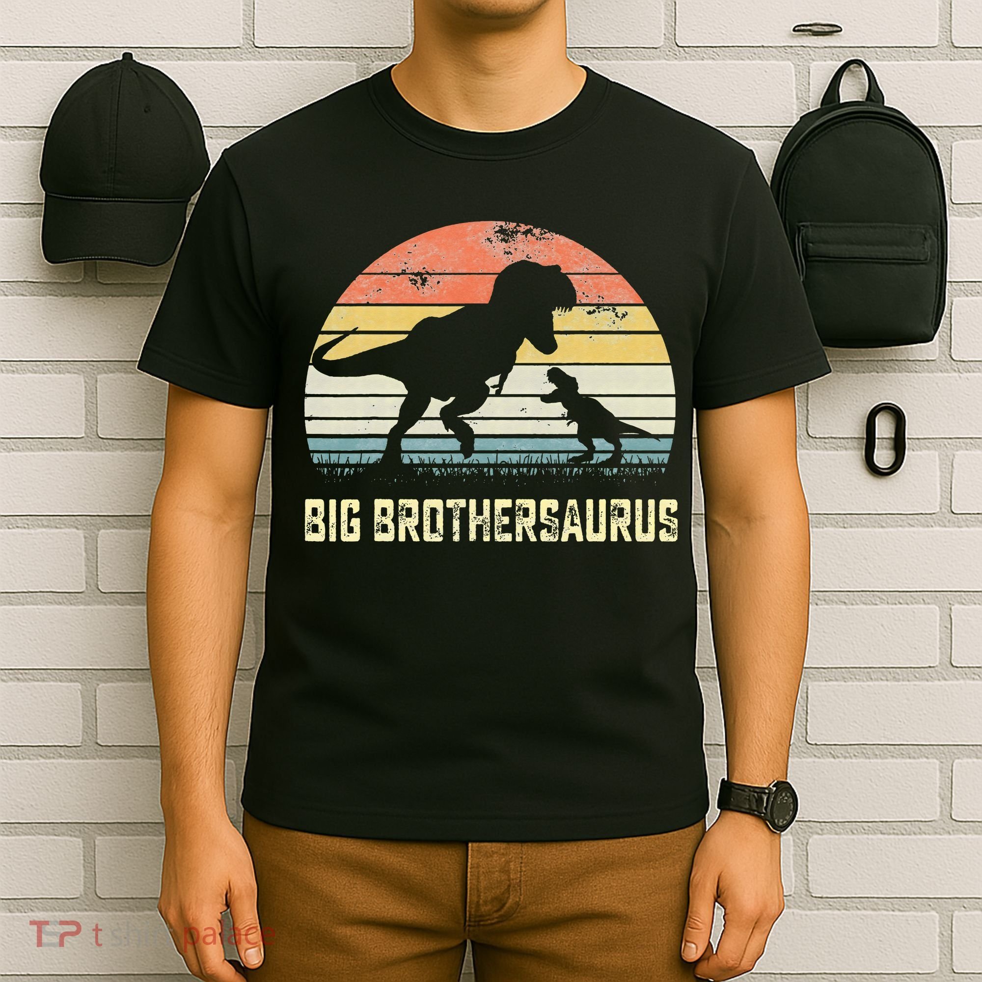 Big Brothersaurus T Rex Dinosaur Big Brother Saurus Family T-Shirt