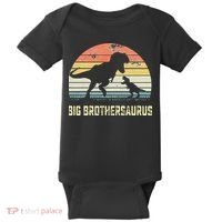 Big Brothersaurus T Rex Dinosaur Big Brother Saurus Family Baby Bodysuit thumb 0
