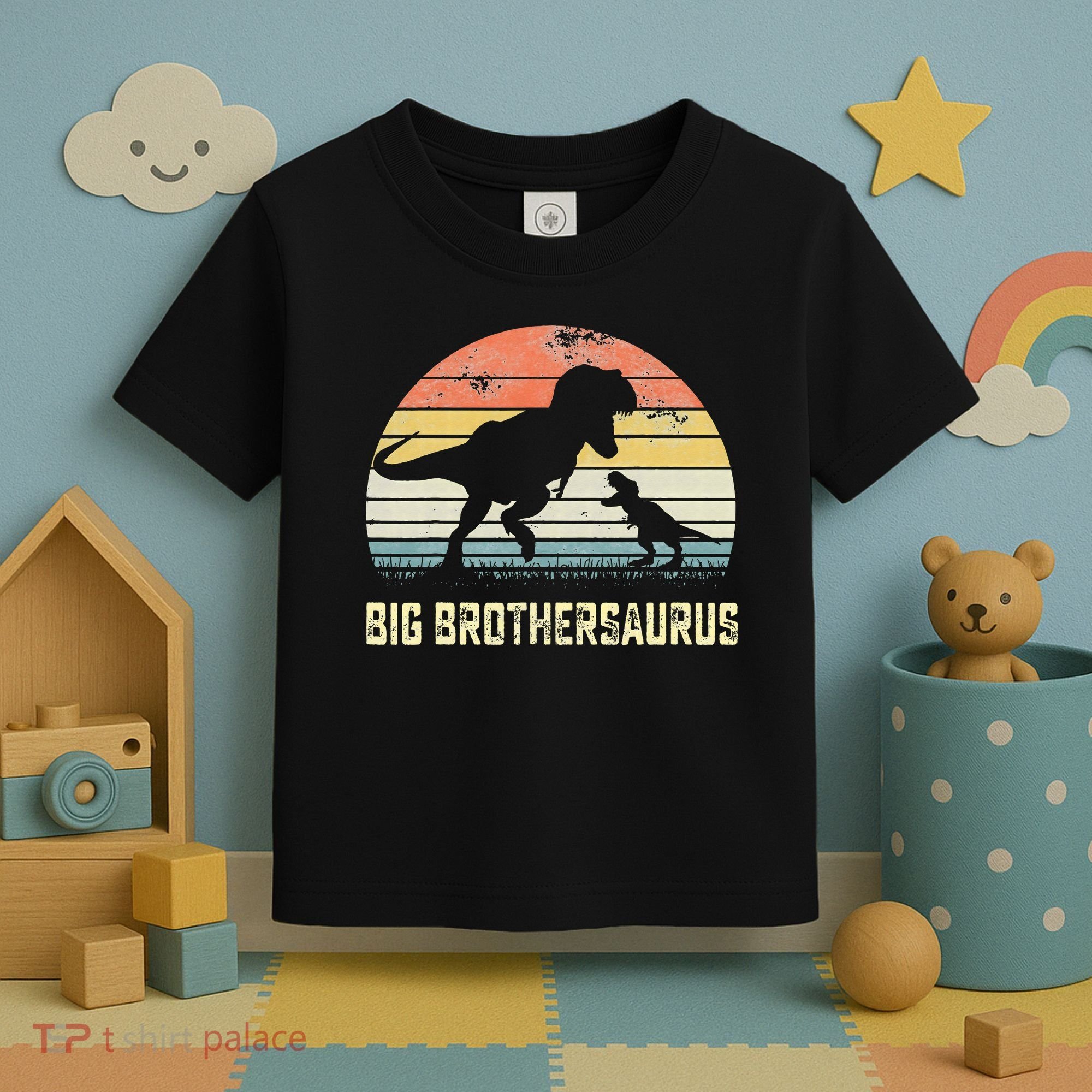 Big Brothersaurus T Rex Dinosaur Big Brother Saurus Family Toddler T-Shirt