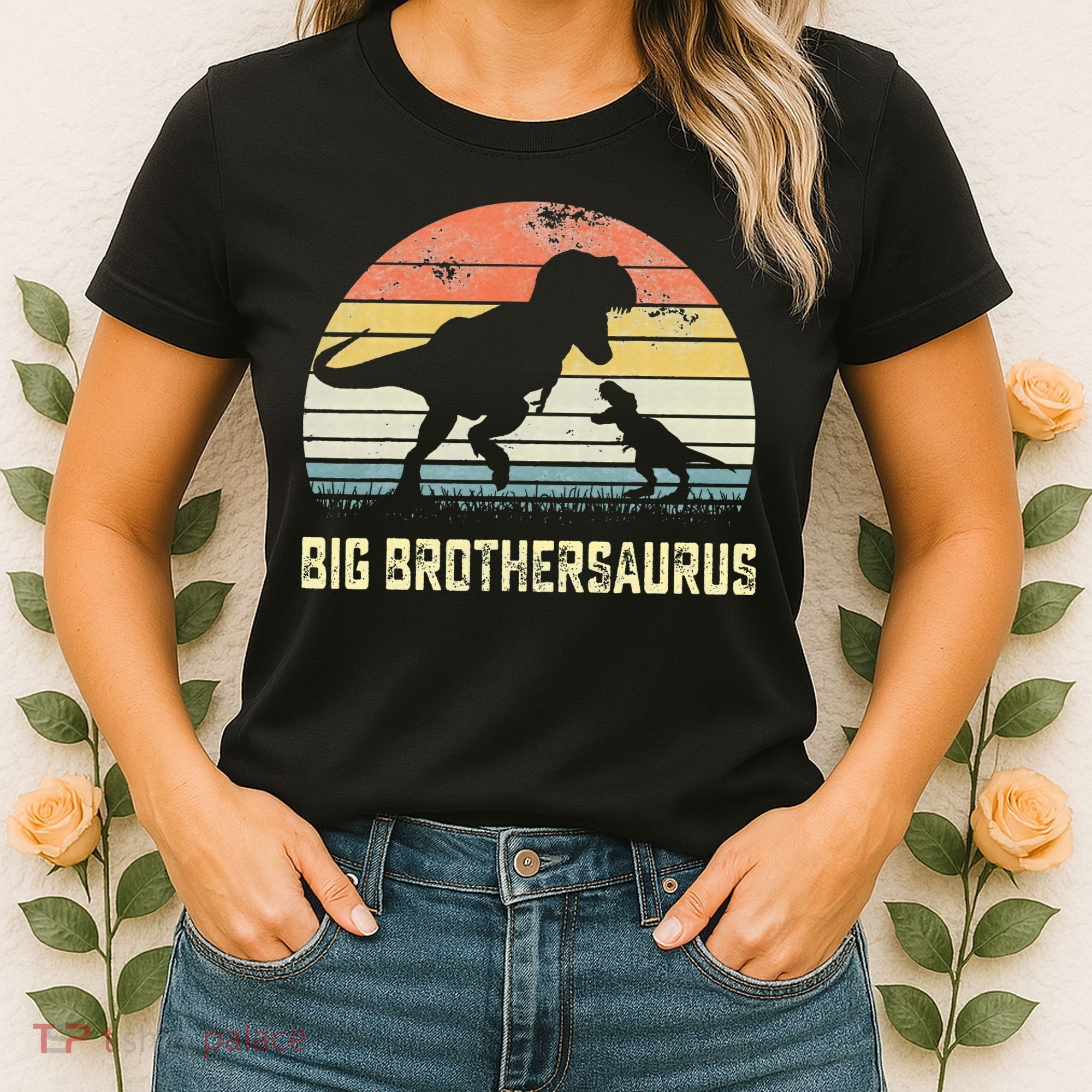 Big Brothersaurus T Rex Dinosaur Big Brother Saurus Family Women's T-Shirt