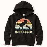 Big Brothersaurus T Rex Dinosaur Big Brother Saurus Family Kids Hoodie thumb 0