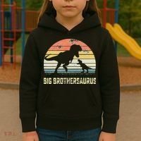 Big Brothersaurus T Rex Dinosaur Big Brother Saurus Family Kids Hoodie thumb 3
