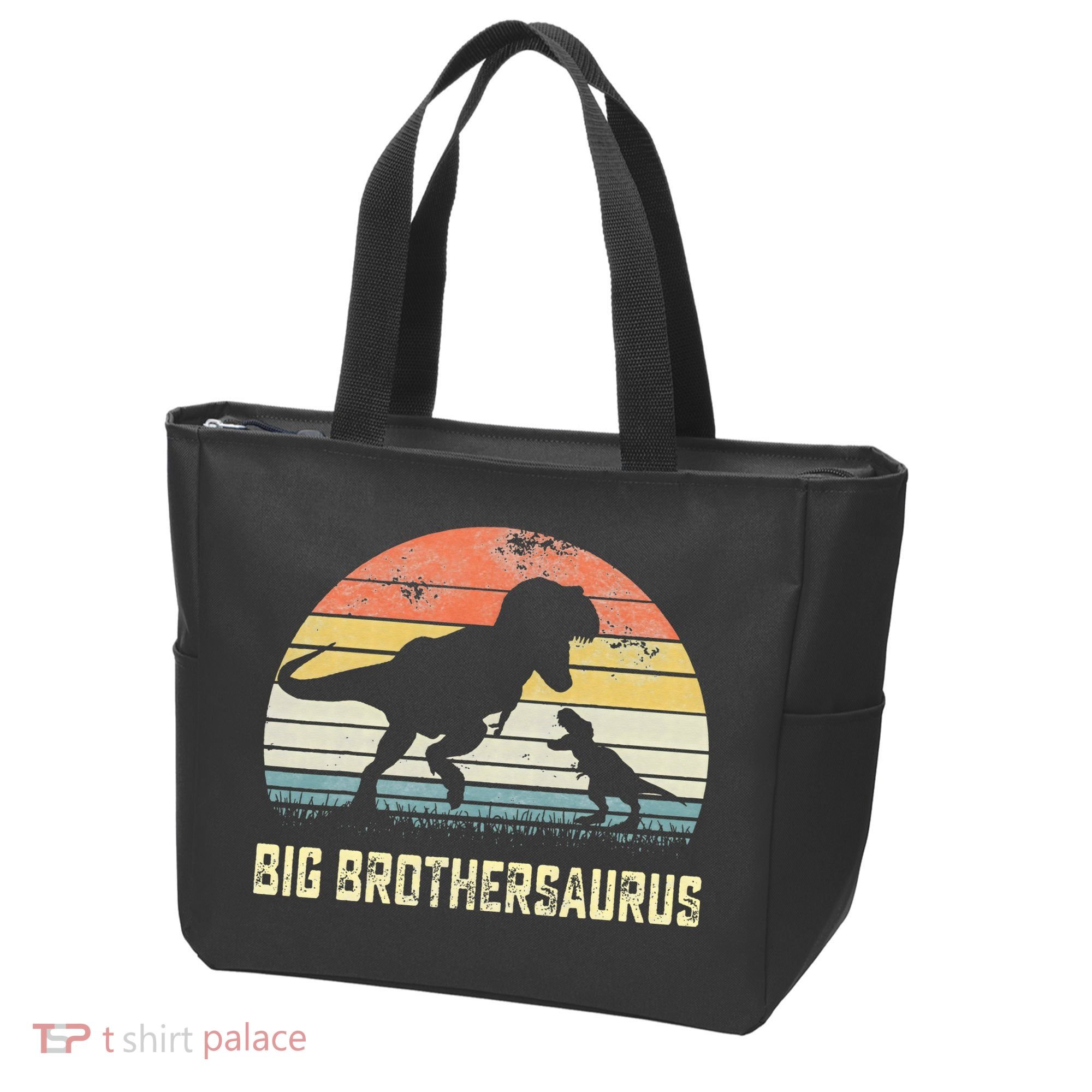 Big Brothersaurus T Rex Dinosaur Big Brother Saurus Family Tote Bag
