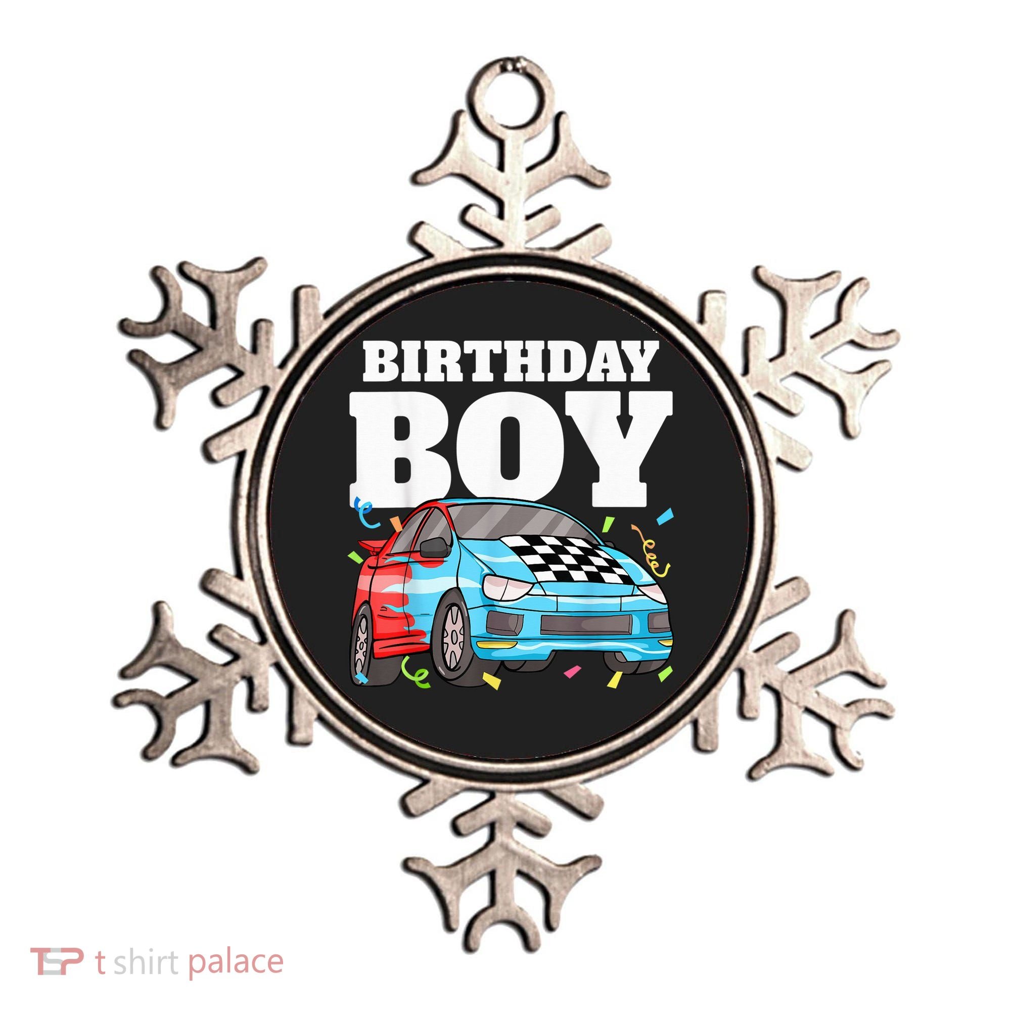 Birthday Boy Toddler Race Car Racing Car Driver Theme Ornament