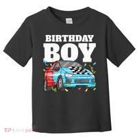 Birthday Boy Toddler Race Car Racing Car Driver Theme Toddler T-Shirt thumb 0