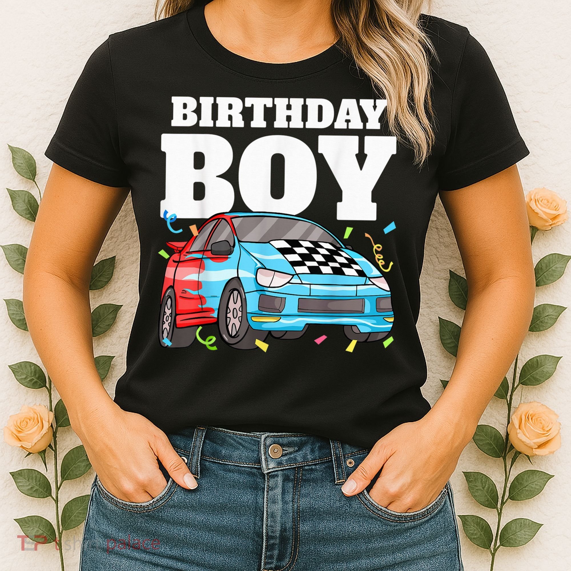Birthday Boy Toddler Race Car Racing Car Driver Theme Women's T-Shirt