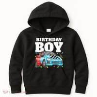 Birthday Boy Toddler Race Car Racing Car Driver Theme Kids Hoodie thumb 0
