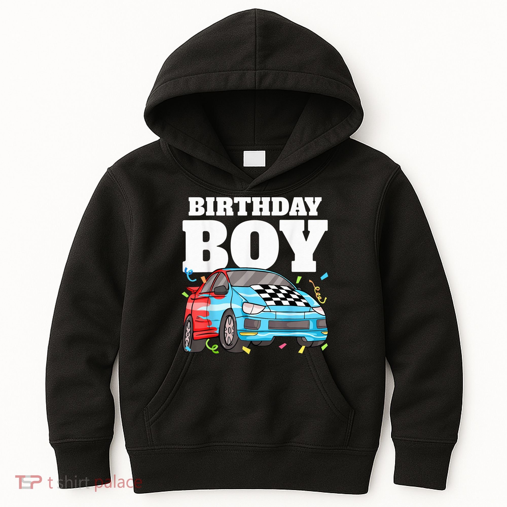 Birthday Boy Toddler Race Car Racing Car Driver Theme Kids Hoodie