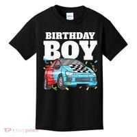 Birthday Boy Toddler Race Car Racing Car Driver Theme Kids T-Shirt thumb 0