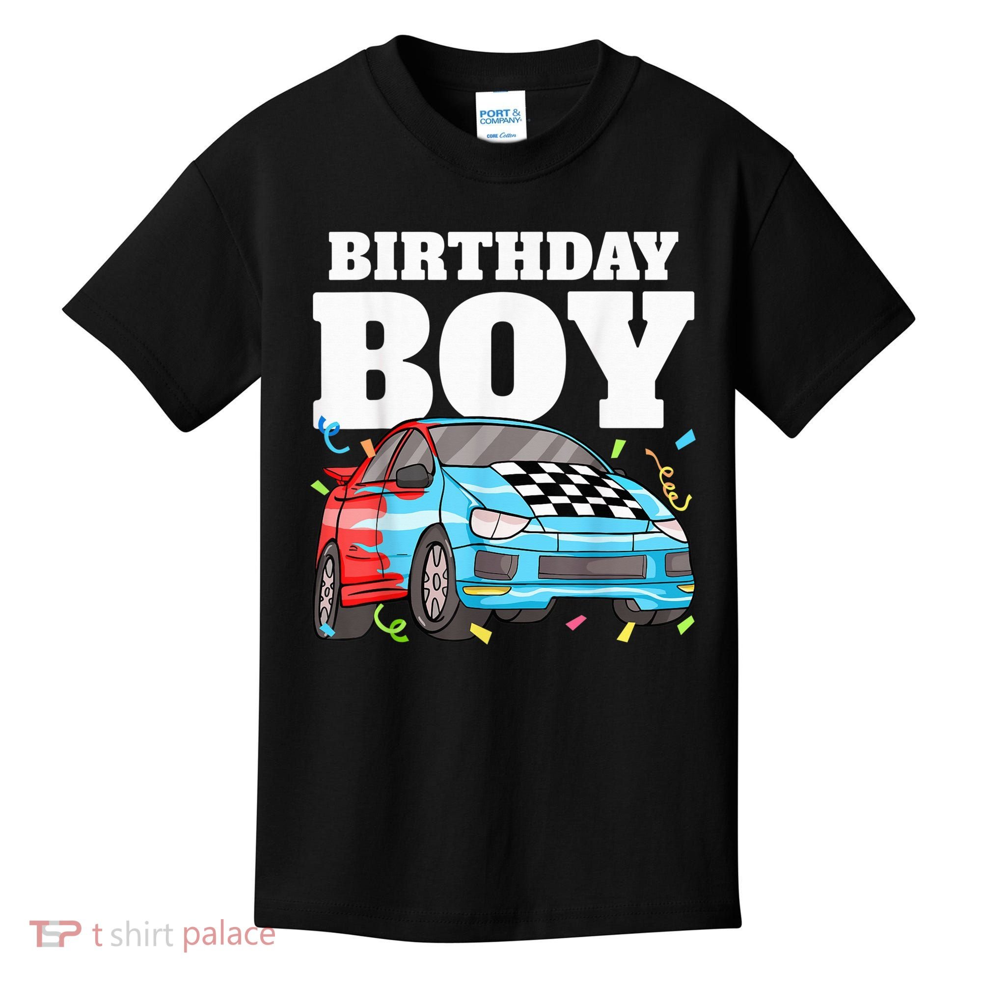 Birthday Boy Toddler Race Car Racing Car Driver Theme Kids T-Shirt