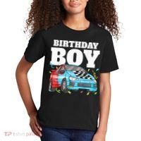Birthday Boy Toddler Race Car Racing Car Driver Theme Kids T-Shirt thumb 2