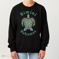 Bimini, Bahamas Tribal Turtle Gift Women's Sweatshirt thumb 0
