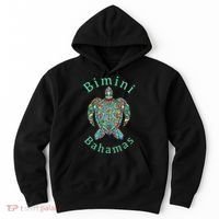 Bimini, Bahamas Tribal Turtle Gift Hoodie thumb 0