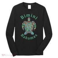 Bimini, Bahamas Tribal Turtle Gift Long Sleeve Shirt thumb 0