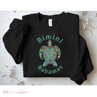 Bimini, Bahamas Tribal Turtle Gift Sweatshirt thumb 2