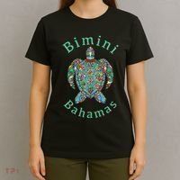 Bimini, Bahamas Tribal Turtle Gift T-Shirt thumb 4