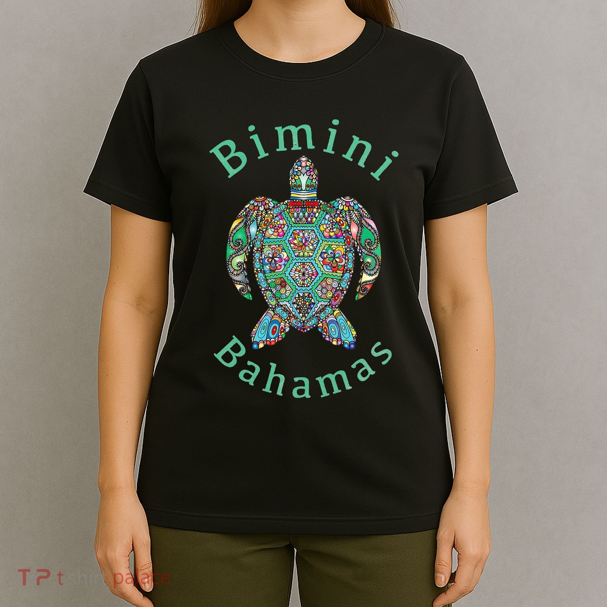 Bimini, Bahamas Tribal Turtle Gift T-Shirt