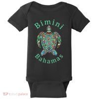 Bimini, Bahamas Tribal Turtle Gift Baby Bodysuit thumb 0