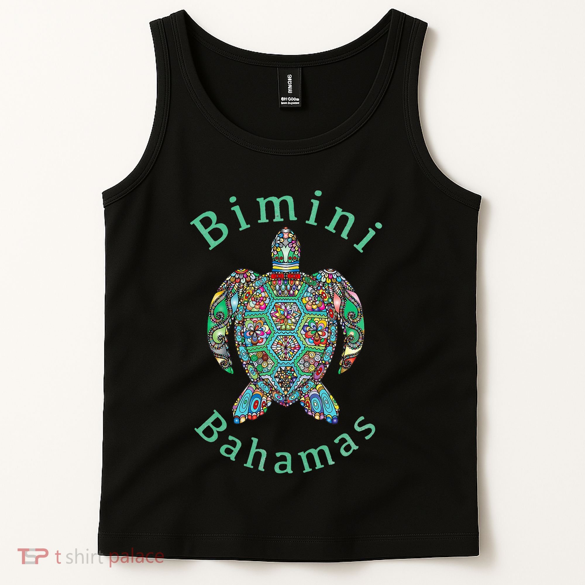 Bimini, Bahamas Tribal Turtle Gift Tank Top