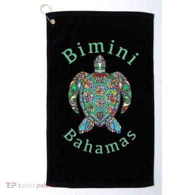 Bimini, Bahamas Tribal Turtle Gift Golf Towel