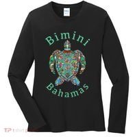 Bimini, Bahamas Tribal Turtle Gift Women's Long Sleeve Shirt thumb 0