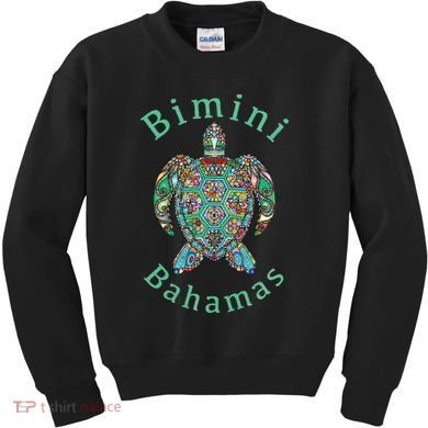 Bimini, Bahamas Tribal Turtle Gift Kids Sweatshirt