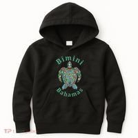 Bimini, Bahamas Tribal Turtle Gift Kids Hoodie thumb 0